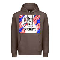 Coffee born free now i am expensive Premium Hoodie - TumblerDesignByShophia