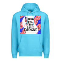 Ocean Blue born free now i am expensive Premium Hoodie - TumblerDesignByShophia