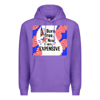 Purple born free now i am expensive Premium Hoodie - TumblerDesignByShophia