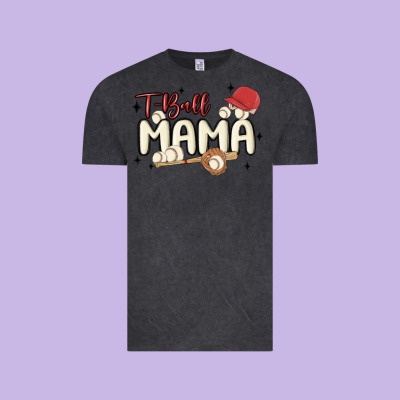 T Ball Mama Baseball Vintage Tee Designed By Maliassmallbusiness
