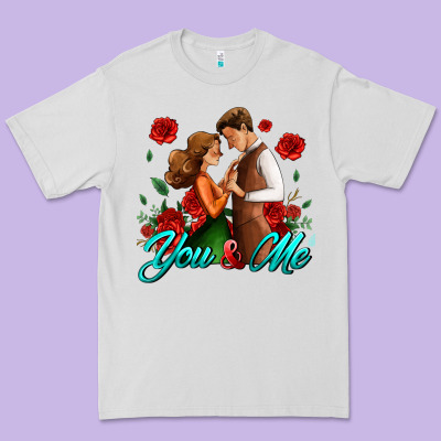 You And Me Premium Tee Designed By Adodesignshop