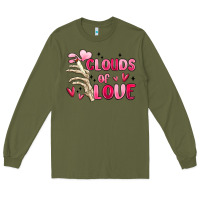 Army Green clouds of love Long Sleeve Tee - MaliasSmallBusiness