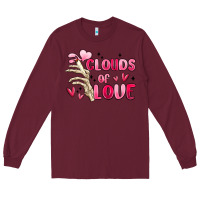 Burgundy clouds of love Long Sleeve Tee - MaliasSmallBusiness