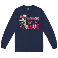 Navy clouds of love Long Sleeve Tee - MaliasSmallBusiness