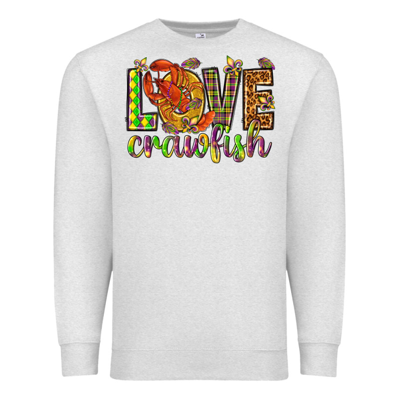 Mardi Gras Love Crawfish Premium Sweatshirt by HowdyJamesFarm | Teevron