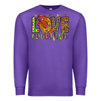 Purple Mardi Gras love Crawfish Premium Sweatshirt - HowdyJamesFarm