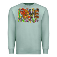 Seafoam Mardi Gras love Crawfish Premium Sweatshirt - HowdyJamesFarm