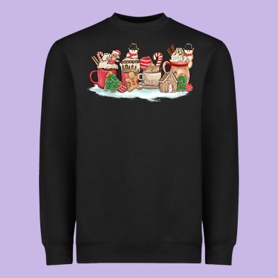 Christmas Cookie Coffe Cups Heavyweight Sweatshirt Designed By Maliassmallbusiness