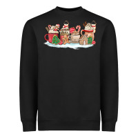 Black christmas cookie coffe cups Heavyweight Sweatshirt - MaliasSmallBusiness