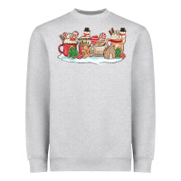 Heather Grey christmas cookie coffe cups Heavyweight Sweatshirt - MaliasSmallBusiness