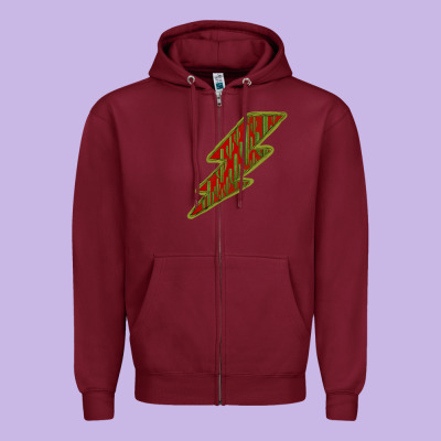 Cactus Pattern Lightning Zipper Hoodie Designed By Bettercallsaul