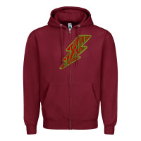 Burgundy Cactus Pattern Lightning Zipper Hoodie - Bettercallsaul