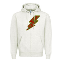 Oatmeal Heather Cactus Pattern Lightning Zipper Hoodie - Bettercallsaul