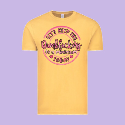 Dumbfuckery To Minimum Vintage Tee Designed By Maliassmallbusiness