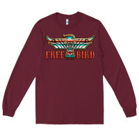 Burgundy thunderbird free bird Long Sleeve Tee - JahusDesignShop