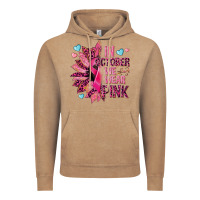 Vintage Coffee In october we wear pink Vintage Hoodie - NancyCooperArtShop