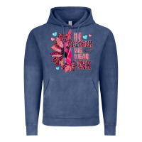 Vintage Denim In october we wear pink Vintage Hoodie - NancyCooperArtShop