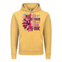 Vintage Mustard In october we wear pink Vintage Hoodie - NancyCooperArtShop