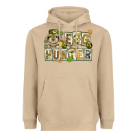 Mushroom Egg hunter with plate letters Easter Day Heavyweight Hoodie - HowdyJamesFarm