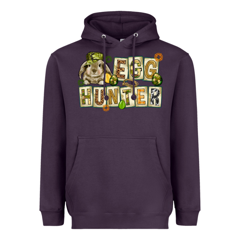 Egg Hunter With Plate Letters Easter Day Heavyweight Hoodie by HowdyJamesFarm | Teevron