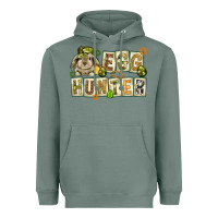 Sage Egg hunter with plate letters Easter Day Heavyweight Hoodie - HowdyJamesFarm