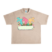 French Oak easter bunny trio Urban Heavy Tee - MaliasSmallBusiness