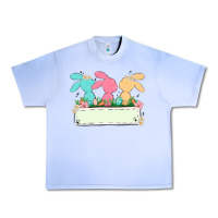 Grape Ice easter bunny trio Urban Heavy Tee - MaliasSmallBusiness