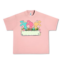 Salmon easter bunny trio Urban Heavy Tee - MaliasSmallBusiness