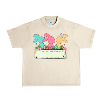 Sandshell easter bunny trio Urban Heavy Tee - MaliasSmallBusiness