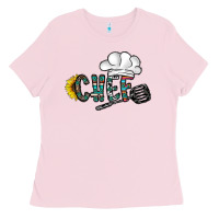 Bubblegum Pink chef Ladies Tee - CowhideDigitalArt
