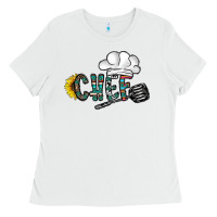White chef Ladies Tee - CowhideDigitalArt