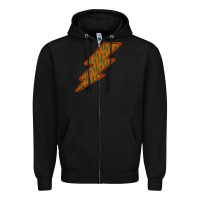 Black Western Cactus Lightning Orange Background Zipper Hoodie - Bettercallsaul