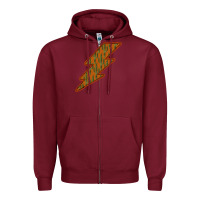 Burgundy Western Cactus Lightning Orange Background Zipper Hoodie - Bettercallsaul