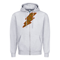 Heather Grey Western Cactus Lightning Orange Background Zipper Hoodie - Bettercallsaul