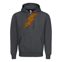 Smoke Western Cactus Lightning Orange Background Zipper Hoodie - Bettercallsaul