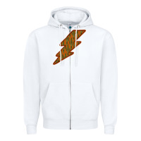 White Western Cactus Lightning Orange Background Zipper Hoodie - Bettercallsaul