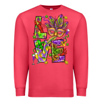 Cardinal Mardi Gras love Premium Sweatshirt - HowdyJamesFarm