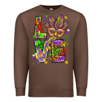 Chestnut Mardi Gras love Premium Sweatshirt - HowdyJamesFarm