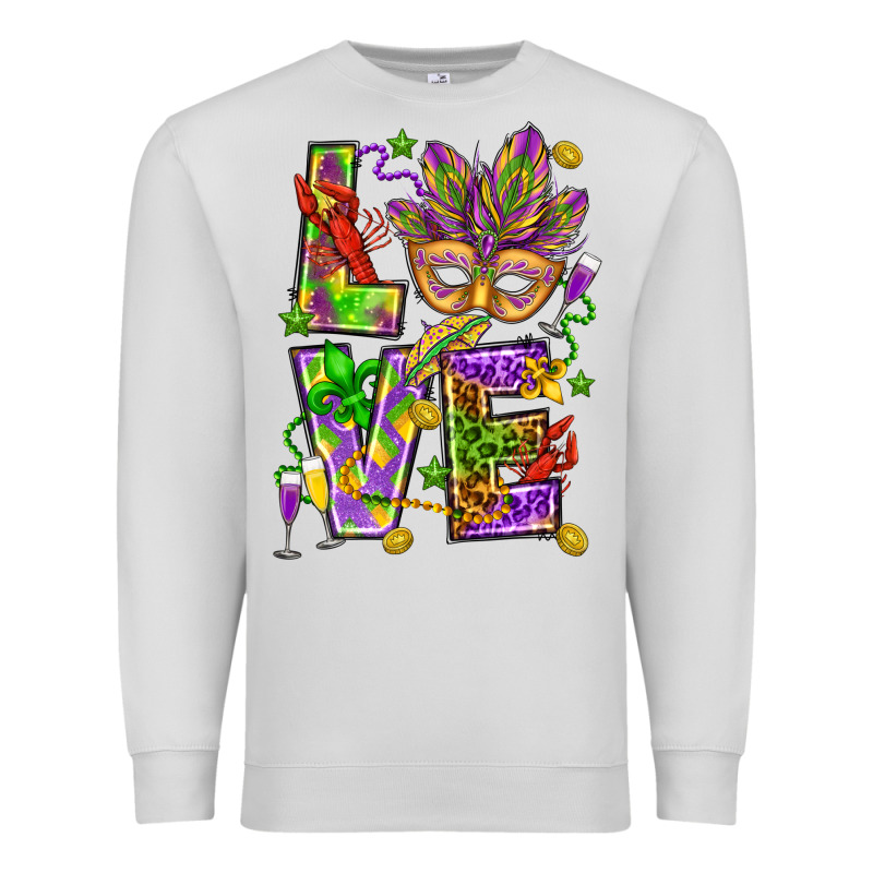 Mardi Gras Love Premium Sweatshirt by HowdyJamesFarm | Teevron