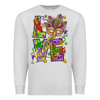 Dove Grey Mardi Gras love Premium Sweatshirt - HowdyJamesFarm