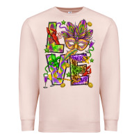 Pale Pink Mardi Gras love Premium Sweatshirt - HowdyJamesFarm