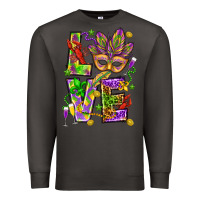 Smoke Mardi Gras love Premium Sweatshirt - HowdyJamesFarm