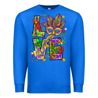 True Royal Mardi Gras love Premium Sweatshirt - HowdyJamesFarm