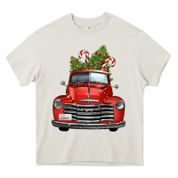 Cream christmas trees truck Heavy Core Tee - FaDigitalArtStudio