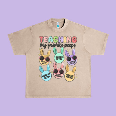 Teahing My Favorite Peeps Urban Heavy Tee Designed By Maliassmallbusiness