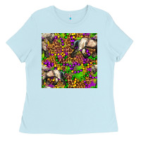 Baby Blue mardi gras leopard horse seamless pattern Ladies Tee - FaDigitalArtStudio
