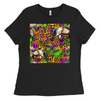 Black mardi gras leopard horse seamless pattern Ladies Tee - FaDigitalArtStudio
