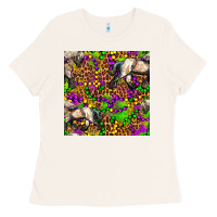 Bone mardi gras leopard horse seamless pattern Ladies Tee - FaDigitalArtStudio