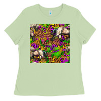 Matcha mardi gras leopard horse seamless pattern Ladies Tee - FaDigitalArtStudio