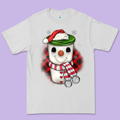 Christmas Snowman Coffee Premium Tee Designed By Jahusdesignshop